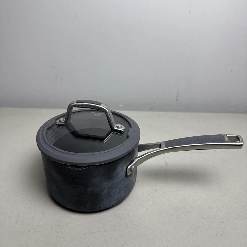 Calphalon Aluminum 1 1/2 Qt Anodized Saucepan 8701 1/2 Glass Lid